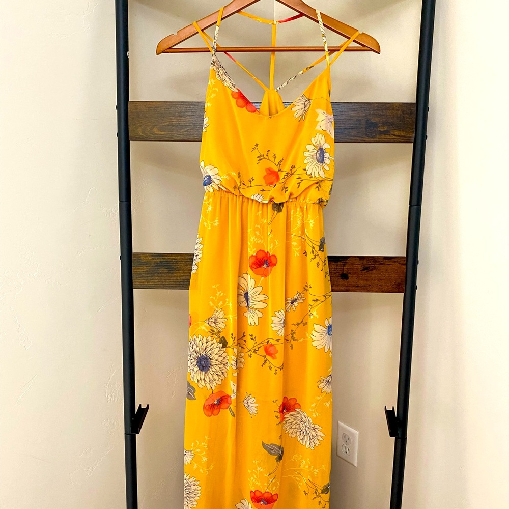 Cute printed summer/spring dress. Lovely back straps